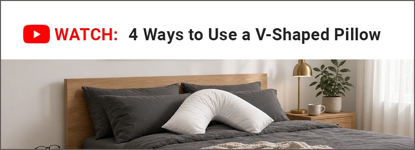 V Shape Pillow Mobile Banner