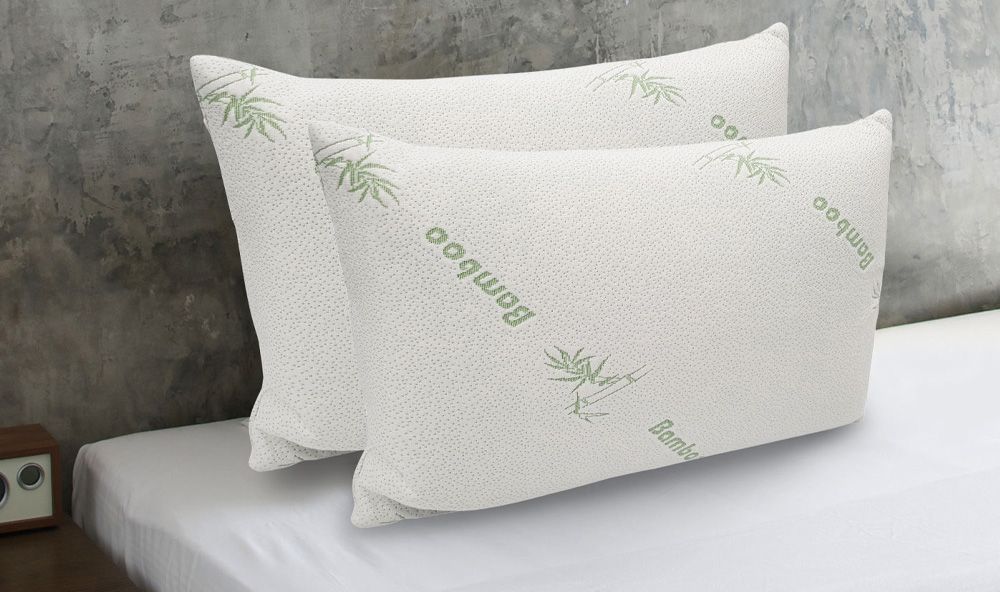 Bamboo Covered Memory Foam Pillow Lifestyle Image