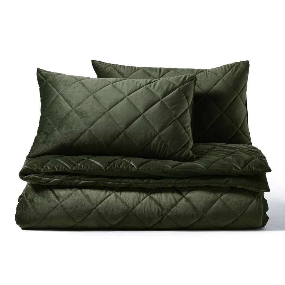 Dreamaker Haven Velvet Quilted Quilt Cover Set