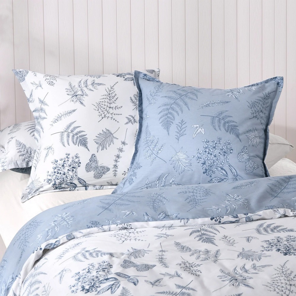 Dreamaker Daphne 100% Cotton Reversible Twin Pack European Pillowcase