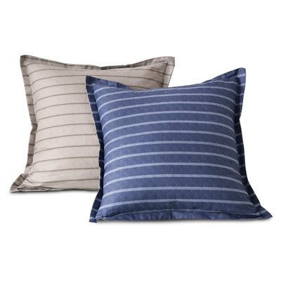 Dreamaker Amalfi Stripe 100% Cotton Reversible Twin Pack European Pillowcase