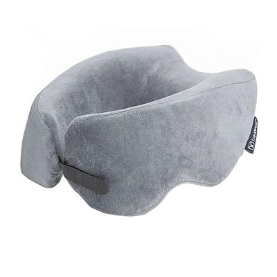 Travelrest Nest Ultimate Neck Memory Foam Travel Pillow Trying It Grey