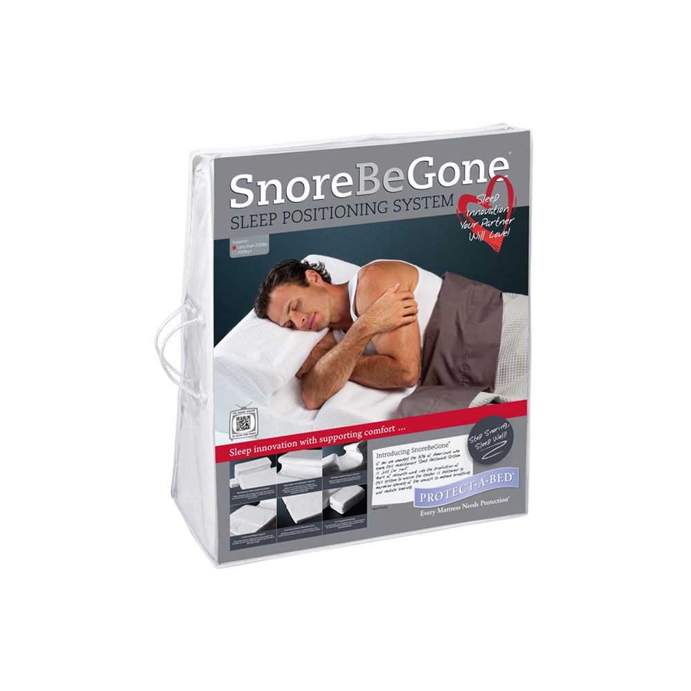 SnoreBeGone Sleep Positioning System Anti Snoring Pillow Packaging