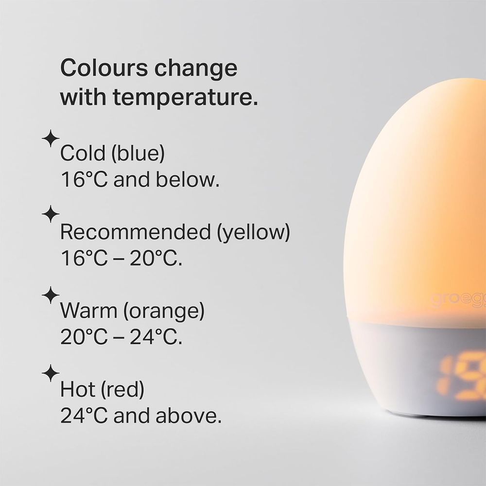 Tommee Tippee Groegg 2 Baby Nursery Room Temperature Digital Thermometer Colour Changing Feature