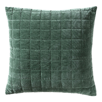 Logan and Mason Apollo Velvet Square Quilted Square Cushion Cilantro