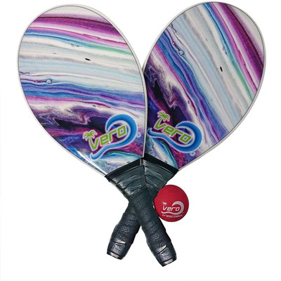Vero Frescobol Italian Marble Paddleball Racquet Set