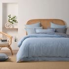 Dreamaker Luca 100% Cotton Reversible Quilt Cover Set Single Bed
