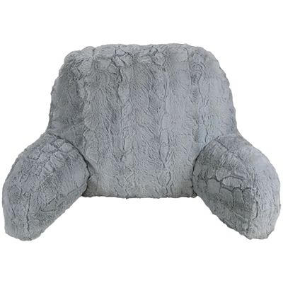 Easyrest Sitting Bed Faux Fur Backrest Microchip Grey Pillow