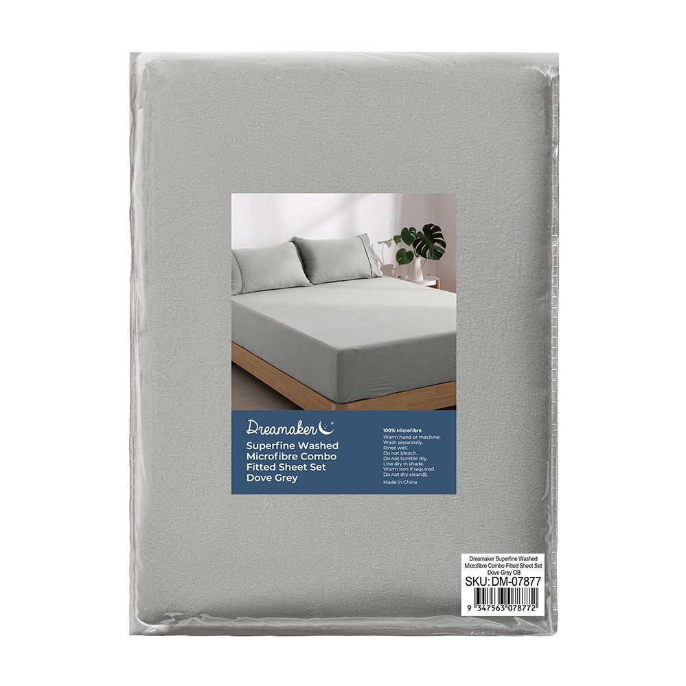 Dreamaker Superfine Sheet Set Dove Grey