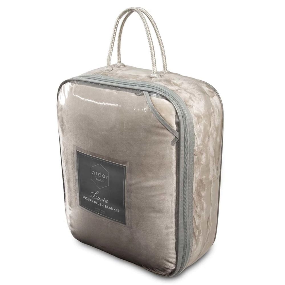 Ardor Boudoir Lucia Luxury Plush Blanket Stone Packaging