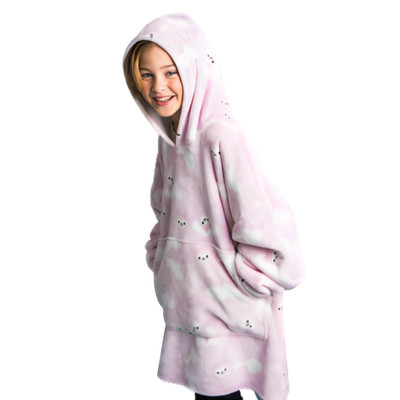 UGGOWEAR Giant Hoodie Llama Face Light Pink