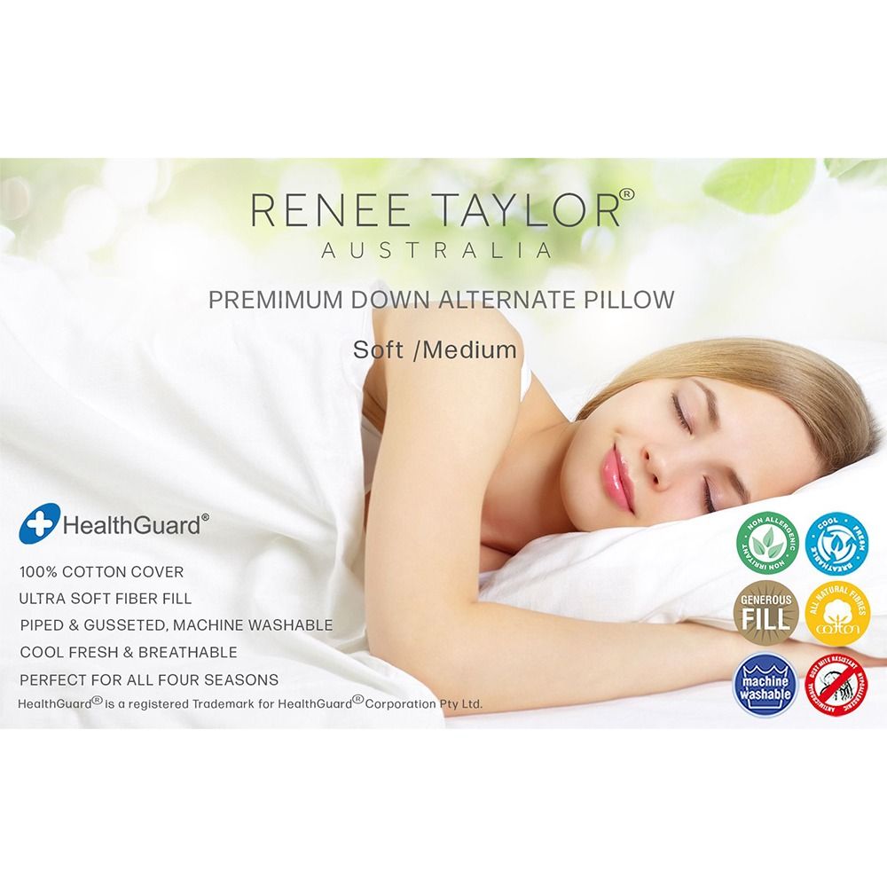 Renee Taylor Australian Made Down Alternate Standard Pillow Packaging