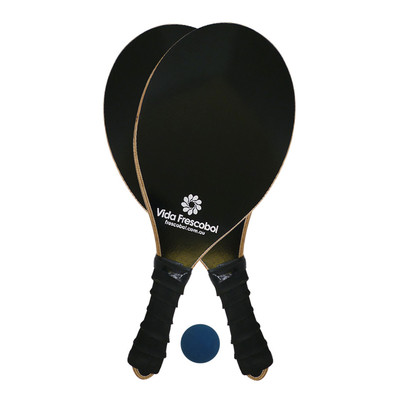Vida Frescobol Black Beach Paddleball Racquet Set
