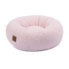 Charlie's Teddy Fleece Round Donut Pet Bed Pink 1
