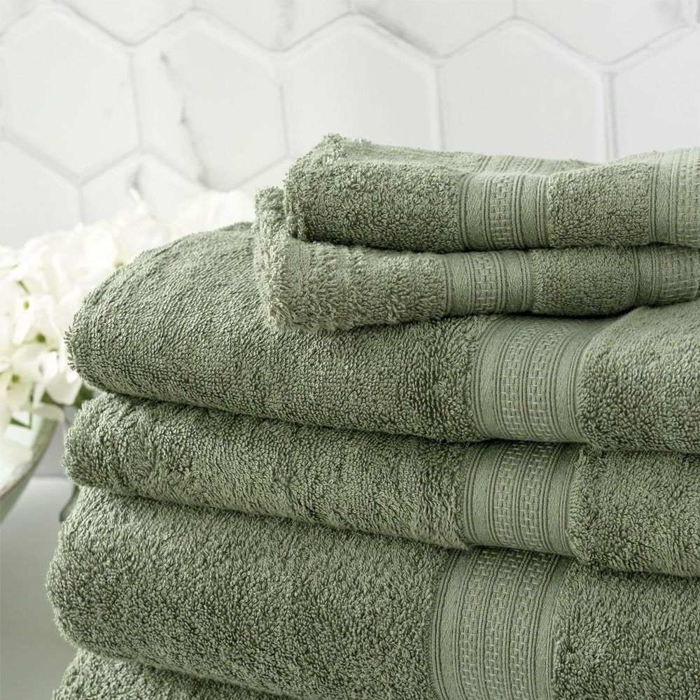 Renee Taylor Stella Super Soft Bamboo Cotton Bath Towels Jade