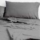 Cloud Linen 250 Thread Count Organic Cotton Sheet Set Charcoal