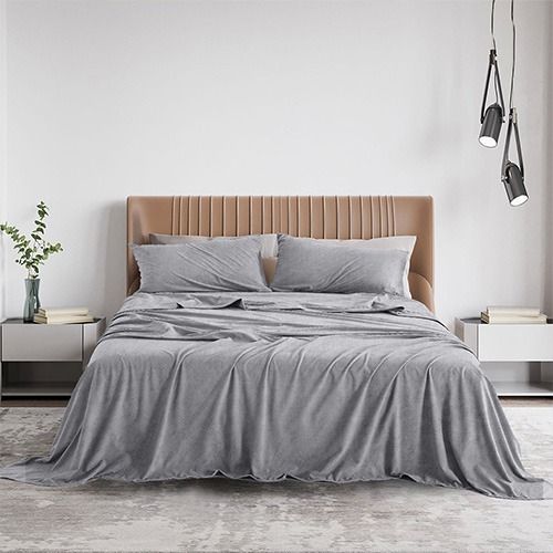 Royal Comfort Polar Fleece Flannel Sheet Set Grey