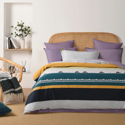 Dreamaker Maddison 100% Cotton Reversible Quilt Cover Set