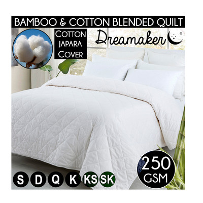 Lightweight Natural Bamboo Cotton Blend Summer Quilt Thumbnail