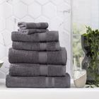 Renee Taylor Stella Super Soft Bamboo Cotton Bath Towels Charcoal