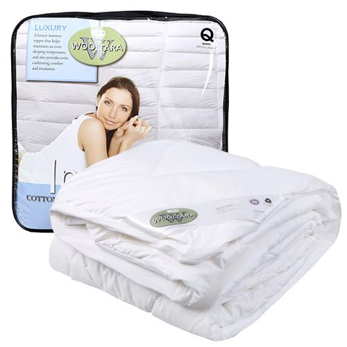 Wooltara Luxury Washable Cotton Japara Wool Rich Mattress Topper Packaging
