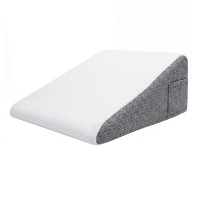 SleepLabs Triangle Bed Wedge Pillow with Side Pockets Thumbnail New
