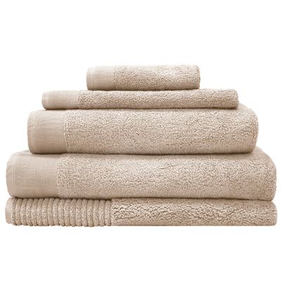 Bambury Elvire Cotton Bath Towel Collection Pebble Thumbnail