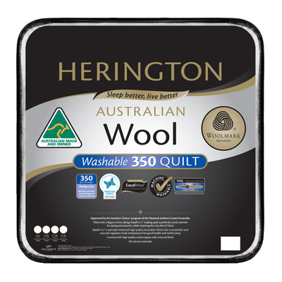 Herington 350 GSM Washable Australian Made Wool Quilt