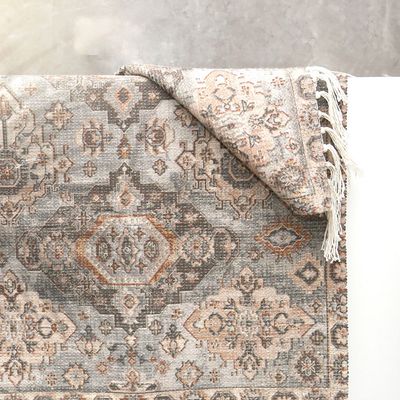 Renee Taylor Vintage Handwoven Cotton Chenille Bath Rug Thumbnail